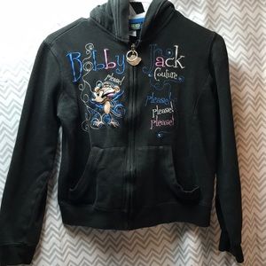 Bobby Jack Couture black hooded jacket